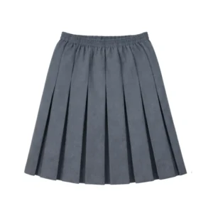 Grey Pleated Junior Skirt